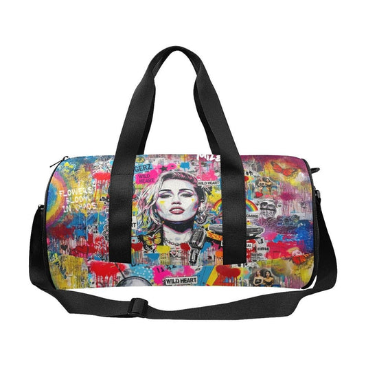 Wild Heart Pop Art Graffiti Travel Duffel Bag | Waterproof Weekender - LucyKay store