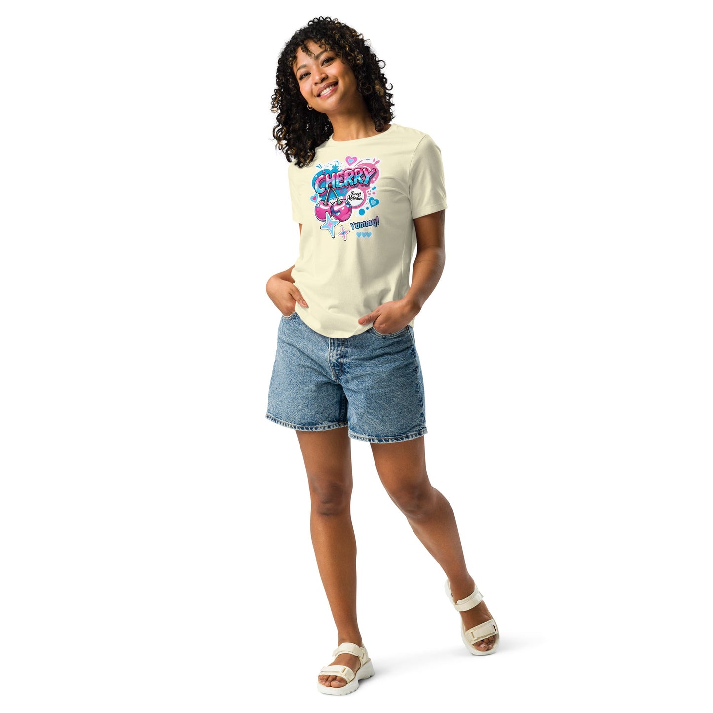 Cherry Graphic Tee | Cute Core Women's Cotton T-Shirt - LucyKay store