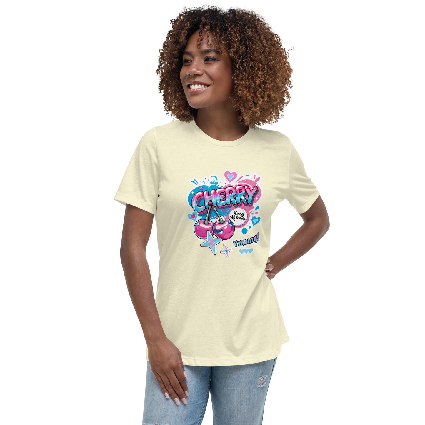 Cherry Graphic Tee | Cute Core Women's Cotton T-Shirt - LucyKay store