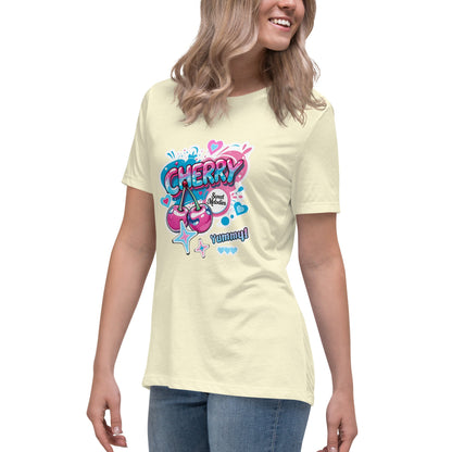 Cherry Graphic Tee | Cute Core Women's Cotton T-Shirt - LucyKay store