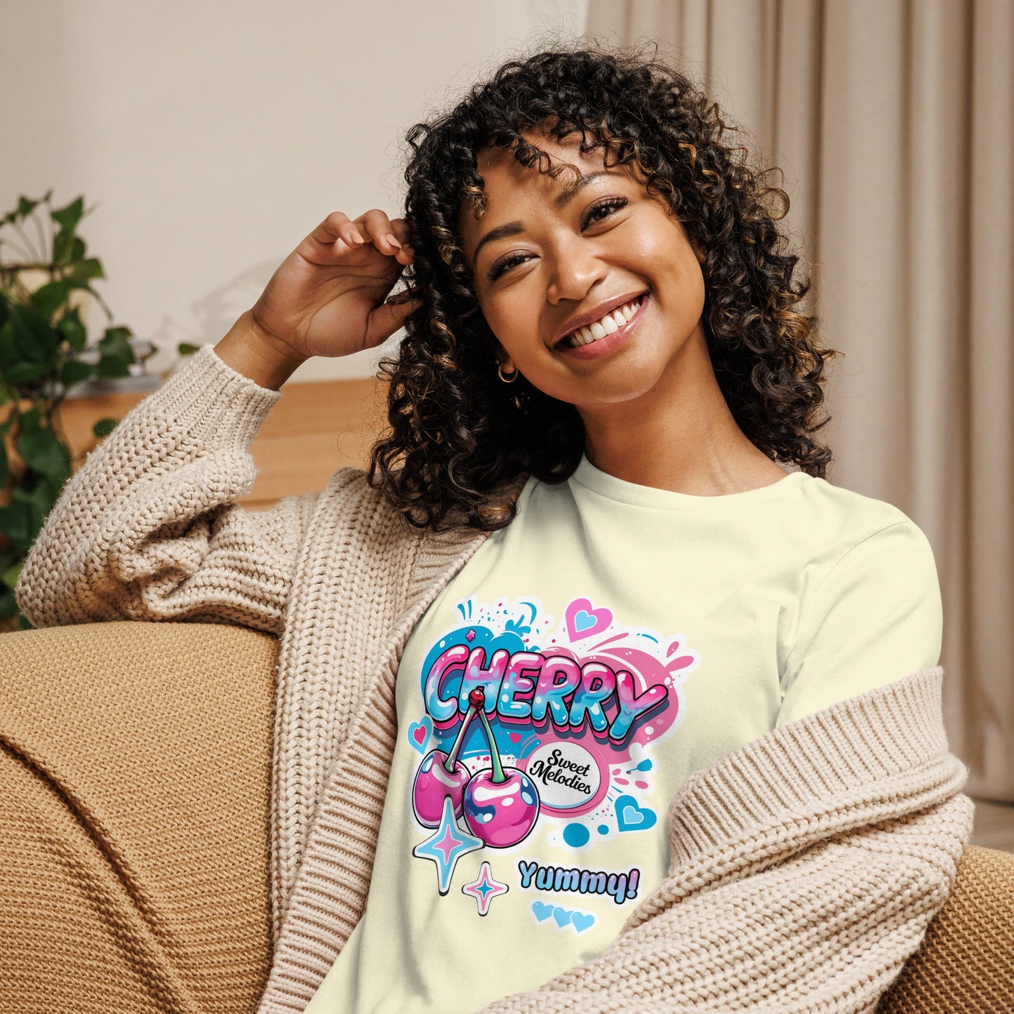 Cherry Graphic Tee | Cute Core Women's Cotton T-Shirt - LucyKay store