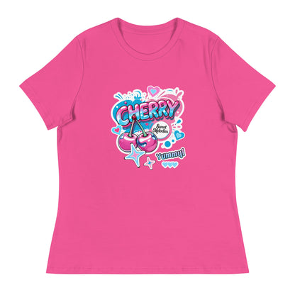 Cherry Graphic Tee | Cute Core Women's Cotton T-Shirt - LucyKay store