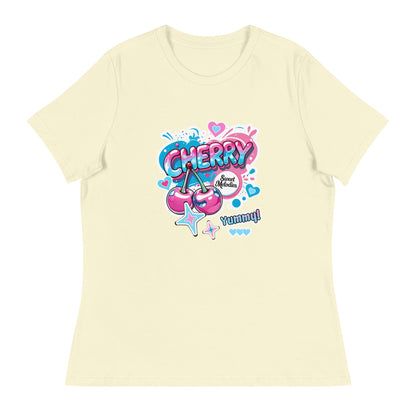 Cherry Graphic Tee | Cute Core Women's Cotton T-Shirt - LucyKay store