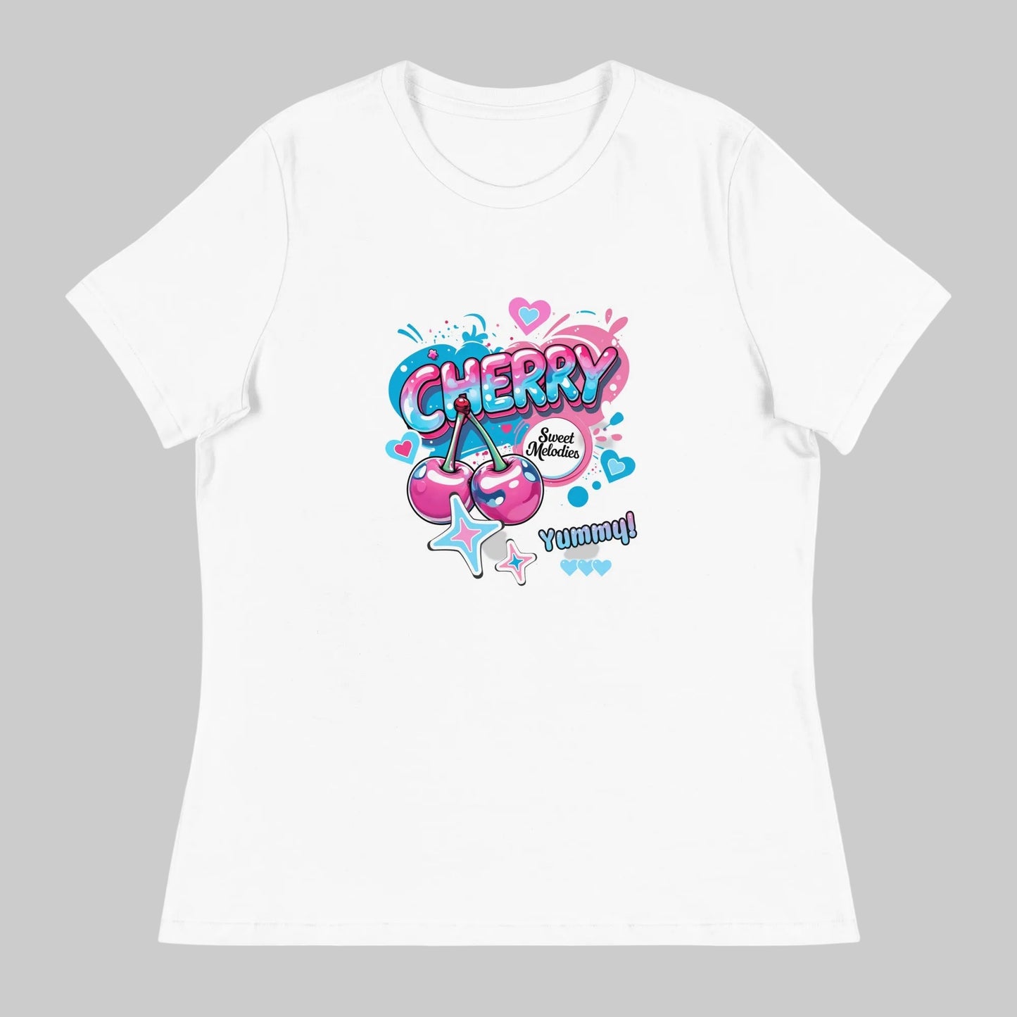 Cherry Graphic Tee | Cute Core Women's Cotton T-Shirt - LucyKay store