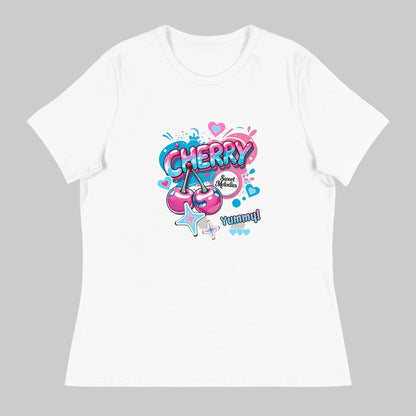 Cherry Graphic Tee | Cute Core Women's Cotton T-Shirt - LucyKay store