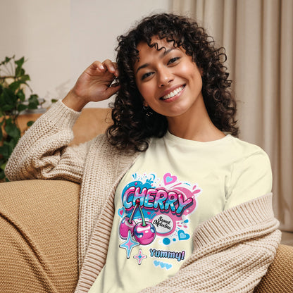 Cherry Graphic Tee | Cute Core Women's Cotton T-Shirt - LucyKay store