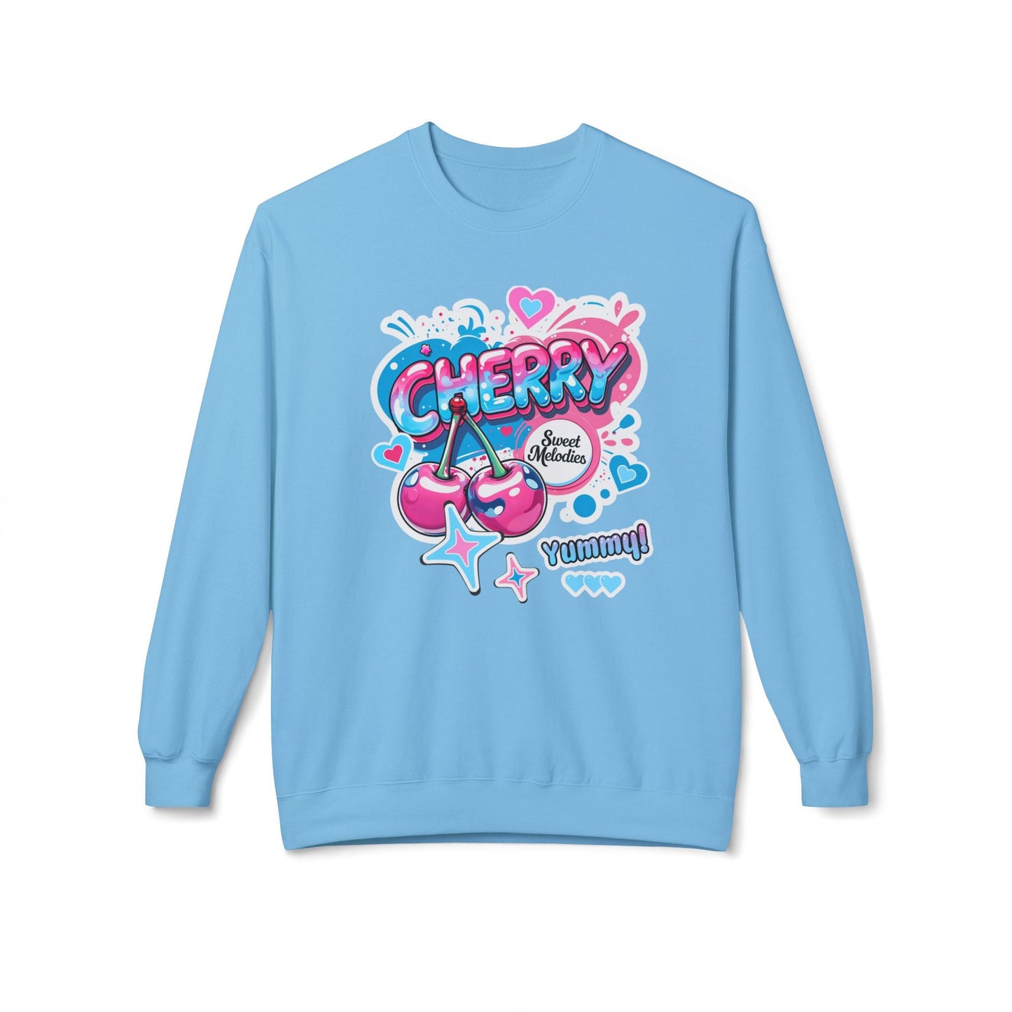 Cherry Graphic Sweatshirt | Cute Core Unisex Fleece Crewneck - LucyKay store