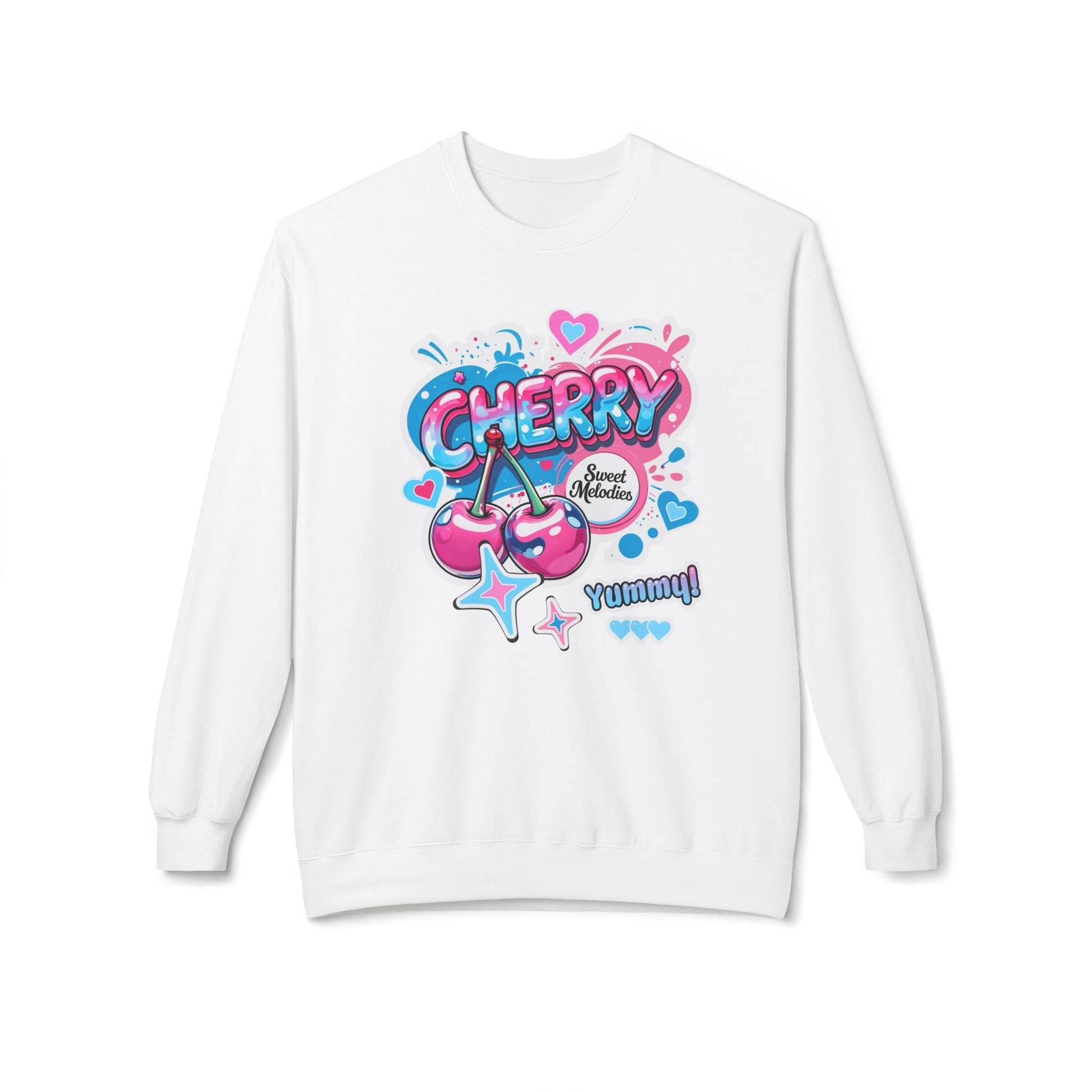 Cherry Graphic Sweatshirt | Cute Core Unisex Fleece Crewneck - LucyKay store