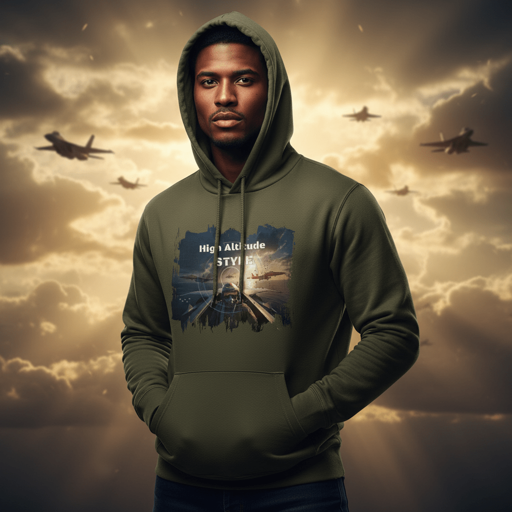 High Altitude Jet Pilot Hoodie - Aviation Graphic Streetwear - LucyKay store