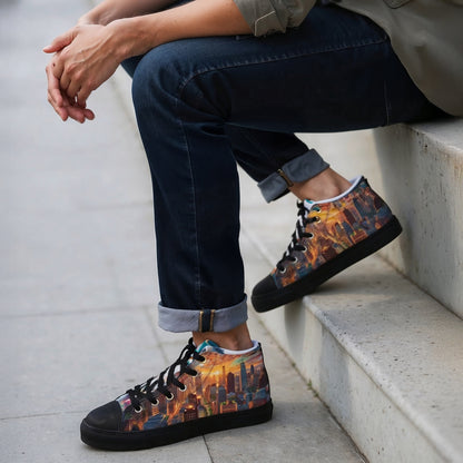 Unisex high top canvas shoes - City - LucyKay store