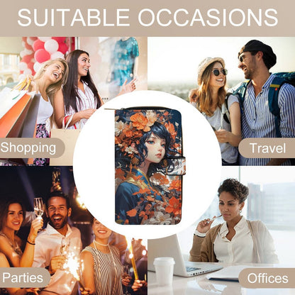 Anime Girl Floral Wallet - LucyKay store