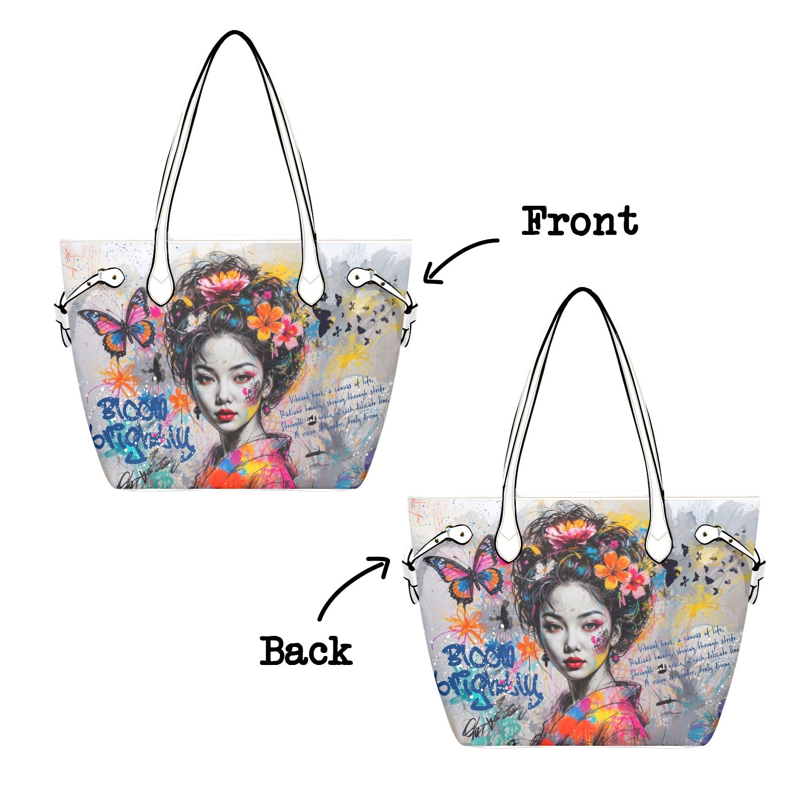 Clover Artistic PU Leather Tote Bag - LucyKay store