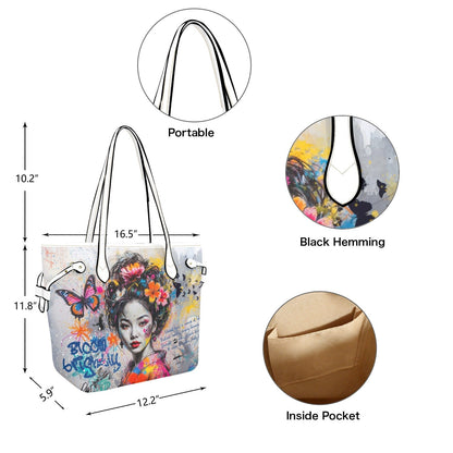 Clover Artistic PU Leather Tote Bag - LucyKay store