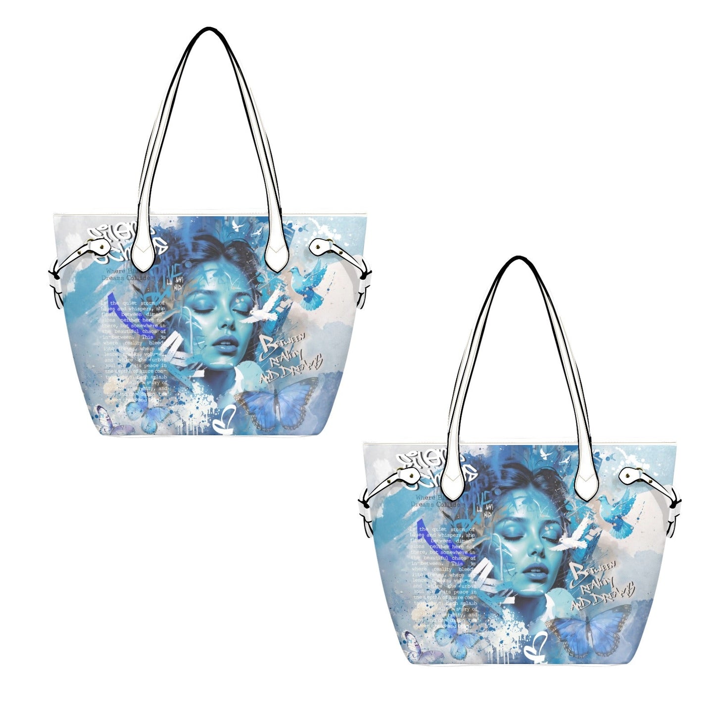 Clover PU Leather Tote Bag – Durable, Stylish, and Artistic Everyday Tote - LucyKay store