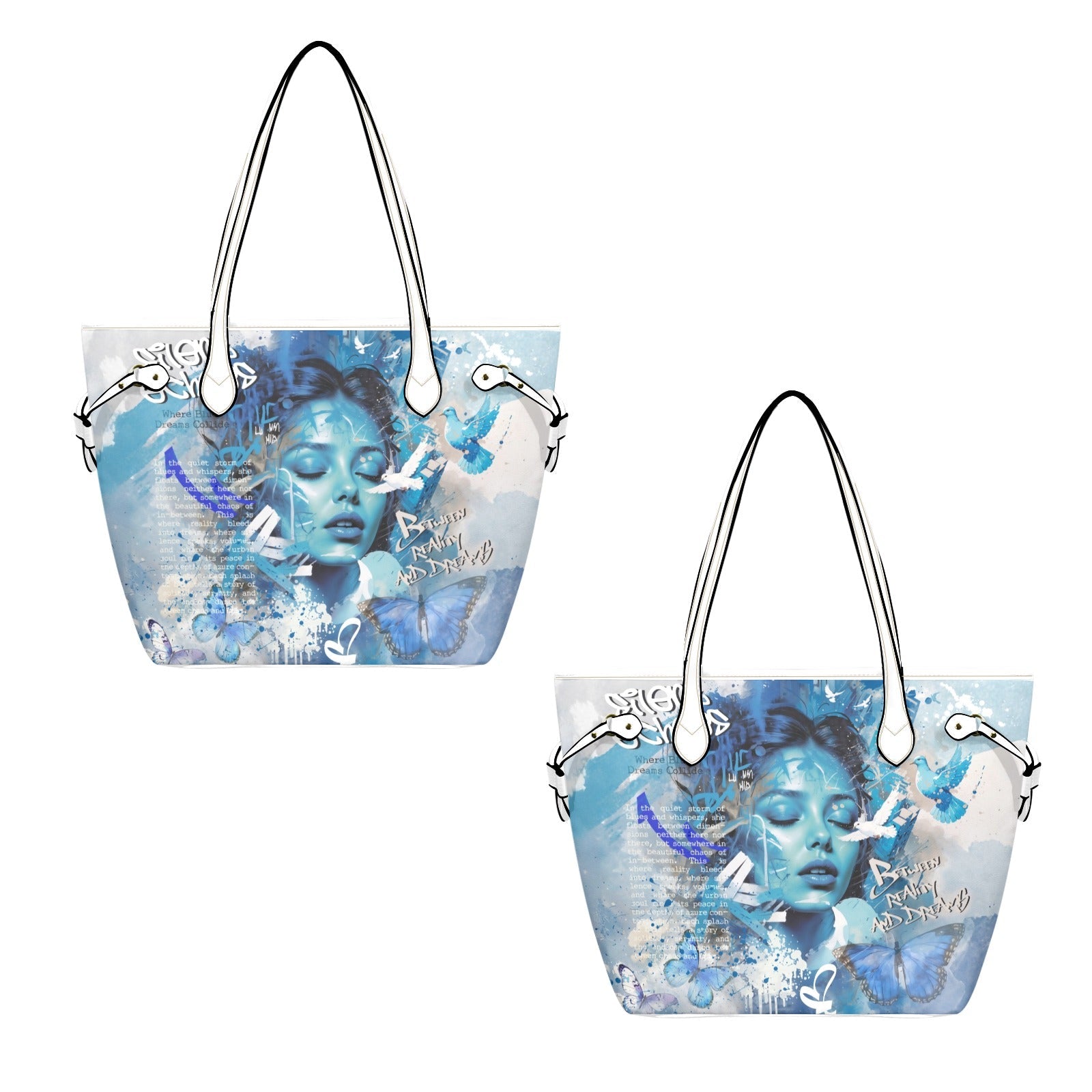 Clover PU Leather Tote Bag – Durable, Stylish, and Artistic Everyday Tote - LucyKay store