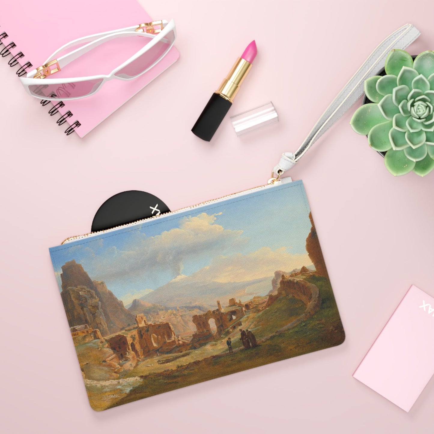 Clutch Bag - Roman Theater at Taormina Painting Print - LucyKay store