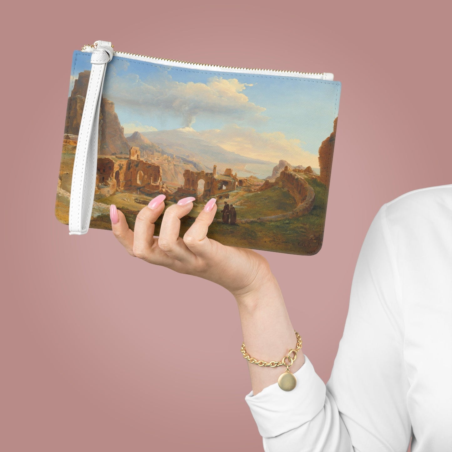Clutch Bag - Roman Theater at Taormina Painting Print - LucyKay store