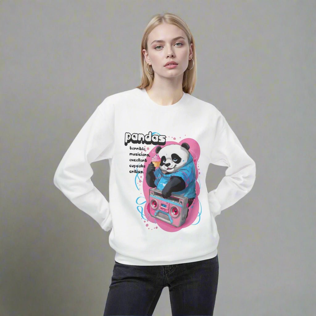 Panda Boombox Sweatshirt | Funny Music Lover Crewneck Gift - LucyKay store