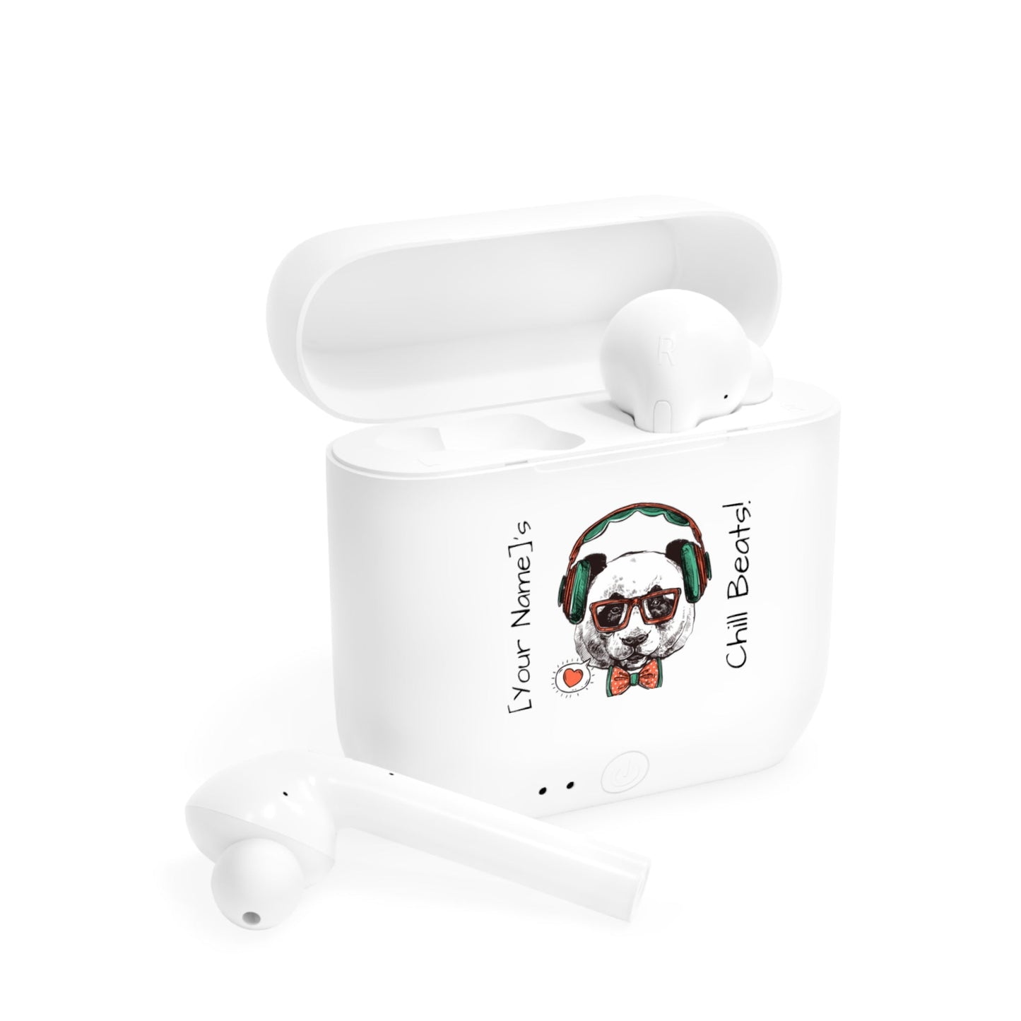 Customizable Wireless Earbuds - Chill Beast Panda Customizable Name - LucyKay store