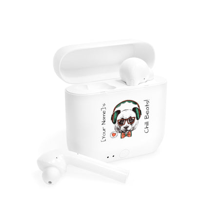 Customizable Wireless Earbuds - Chill Beast Panda Customizable Name - LucyKay store