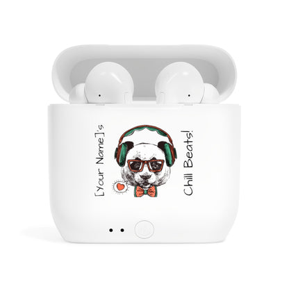 Customizable Wireless Earbuds - Chill Beast Panda Customizable Name - LucyKay store