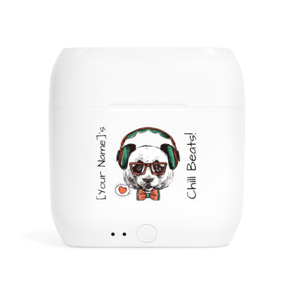 Customizable Wireless Earbuds - Chill Beast Panda Customizable Name - LucyKay store