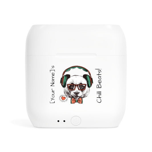 Customizable Wireless Earbuds - Chill Beast Panda Customizable Name - LucyKay store