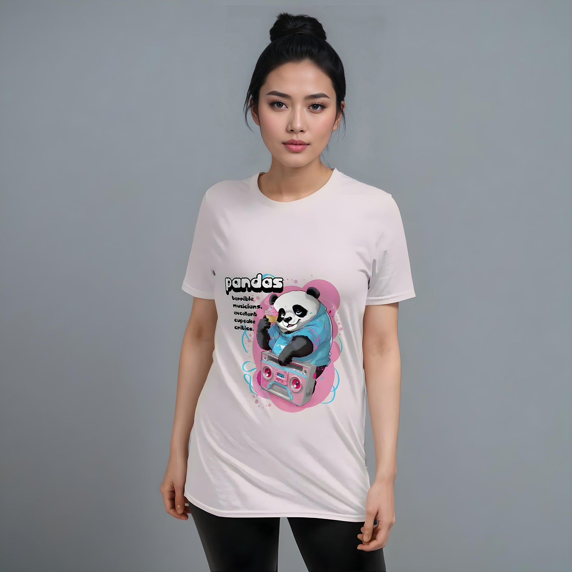 Kawaii Panda Boombox T-Shirt | Cute Core Retro 80s Graphic Tee - LucyKay store