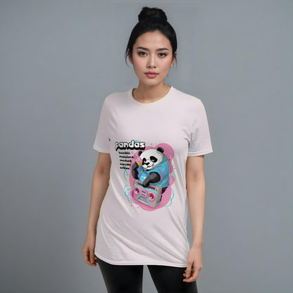Kawaii Panda Boombox T-Shirt | Cute Core Retro 80s Graphic Tee - LucyKay store