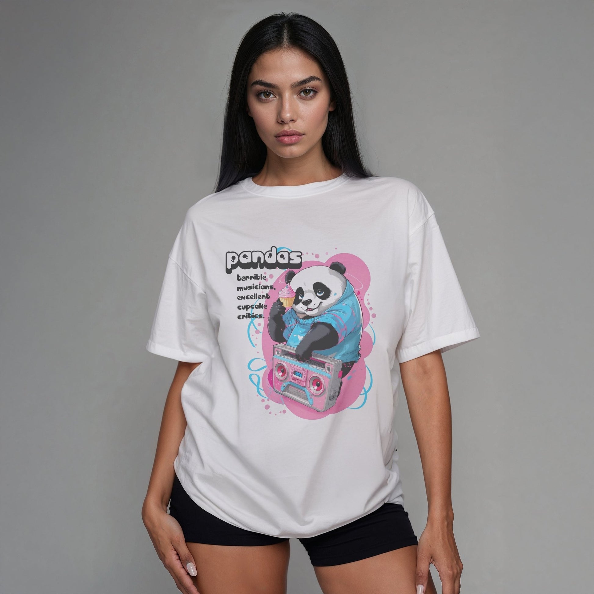 Kawaii Panda Boombox T-Shirt | Cute Core Retro 80s Graphic Tee - LucyKay store