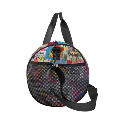 Wild Heart Pop Art Graffiti Travel Duffel Bag | Waterproof Weekender - LucyKay store