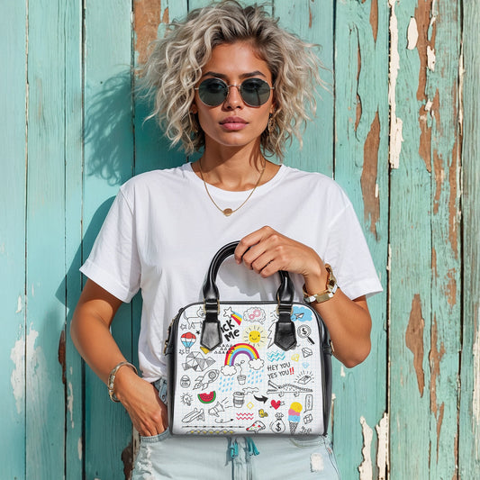 Shoulder Handbag - Doodles - LucyKay store