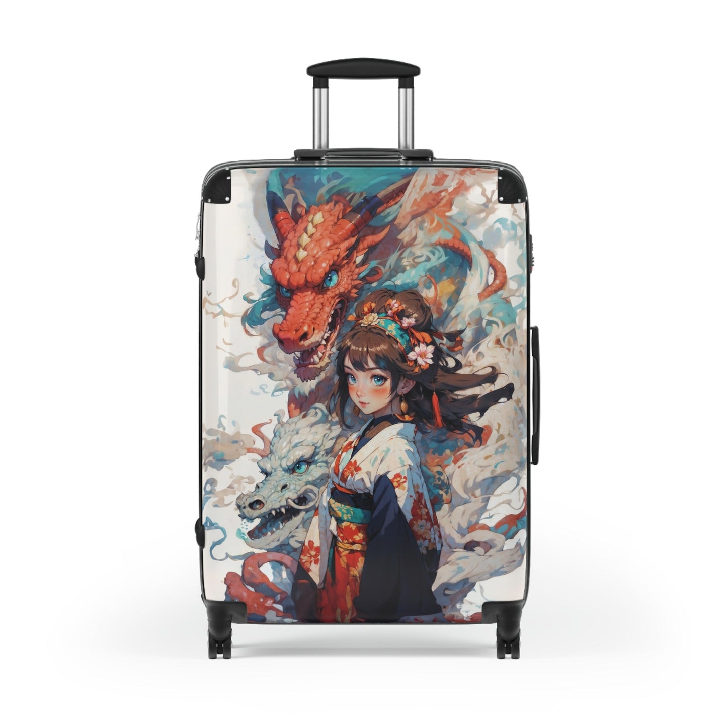 Dragon Empress Suitcase - Asian Art Travel Luggage - LucyKay store