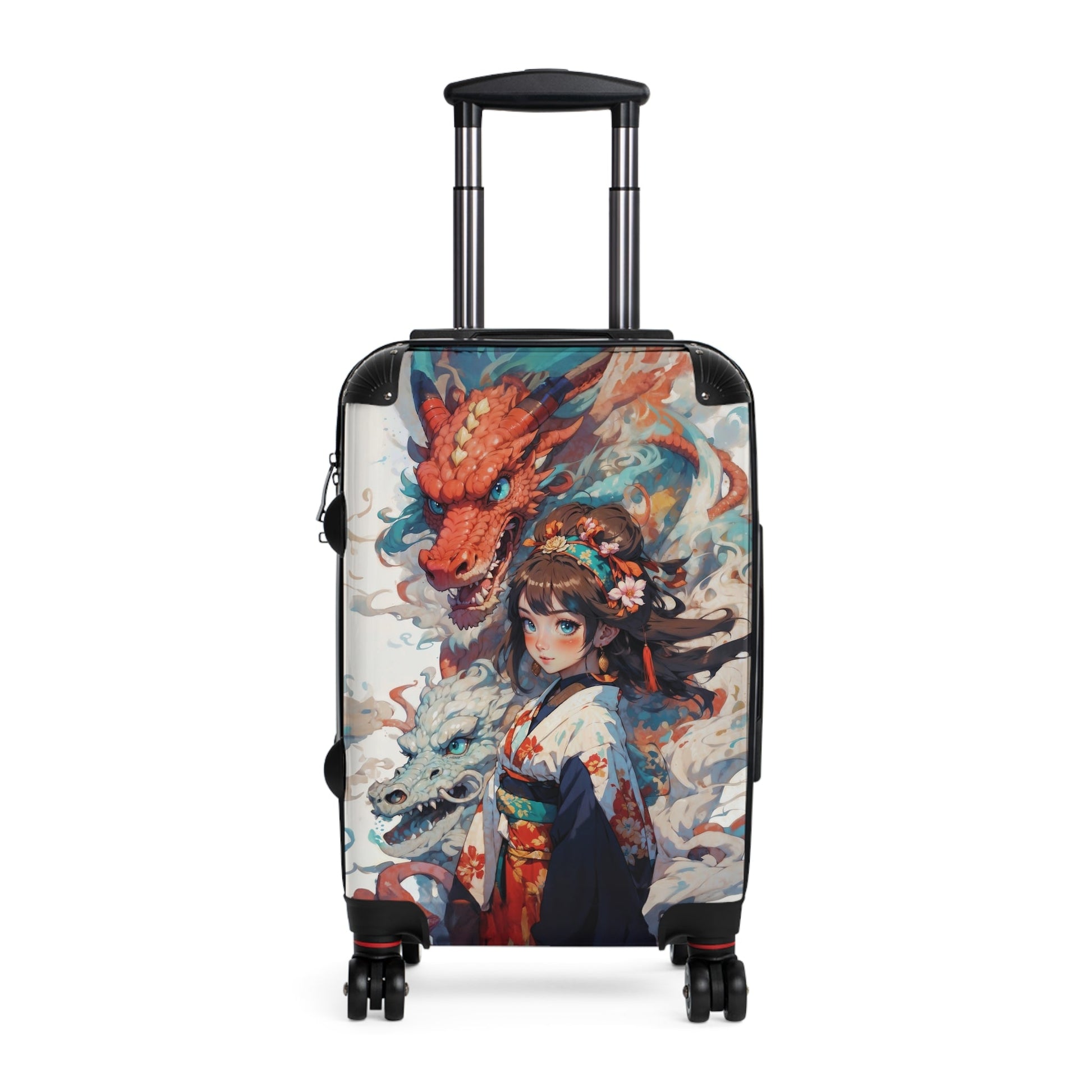 Dragon Empress Suitcase - Asian Art Travel Luggage - LucyKay store
