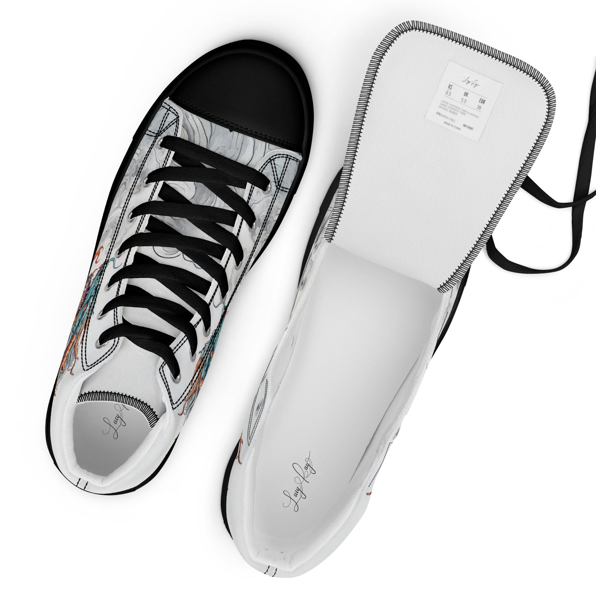 Dragon High Top Canvas Shoes - LucyKay store