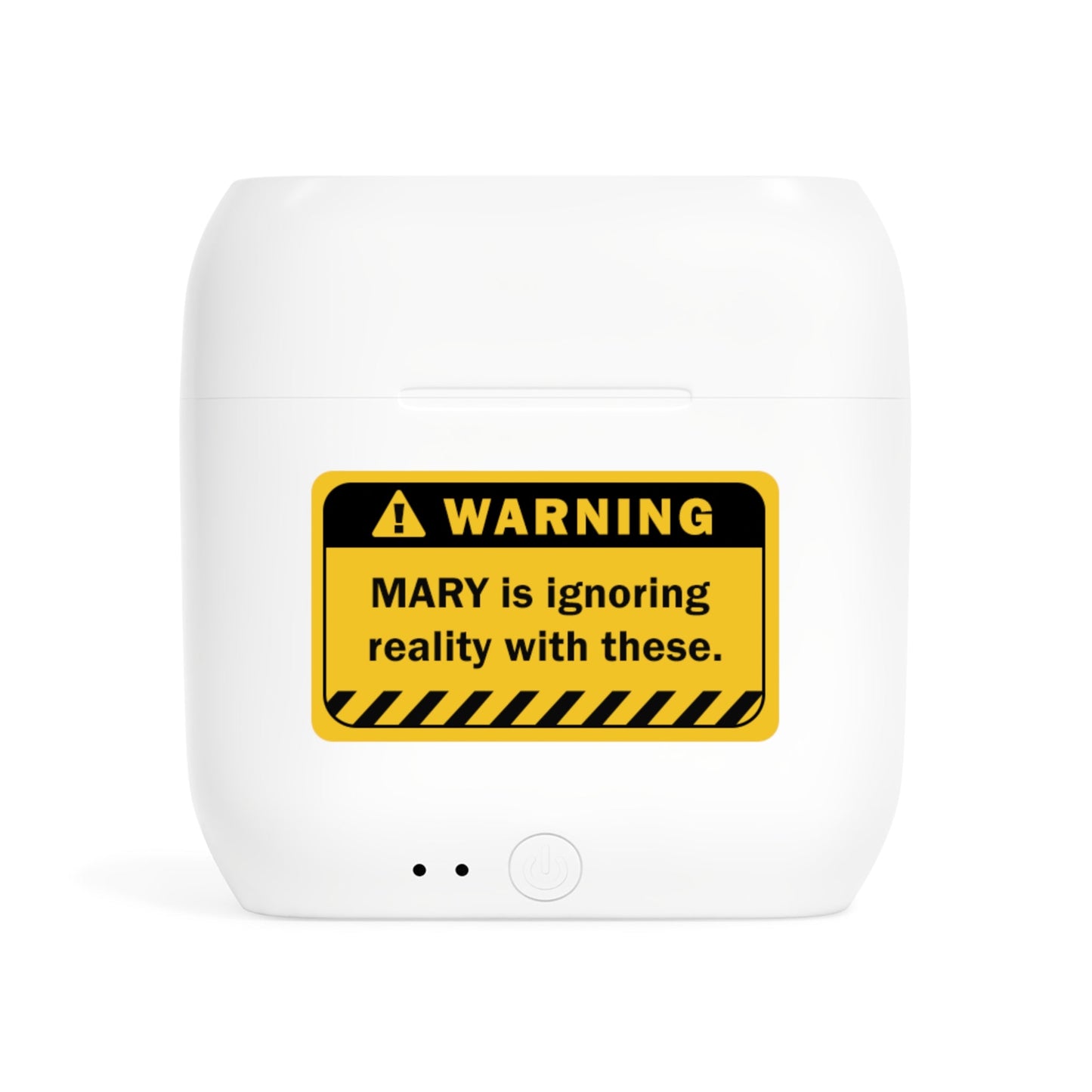 Earbuds | Funny Warning Sign Customizable Name - LucyKay store