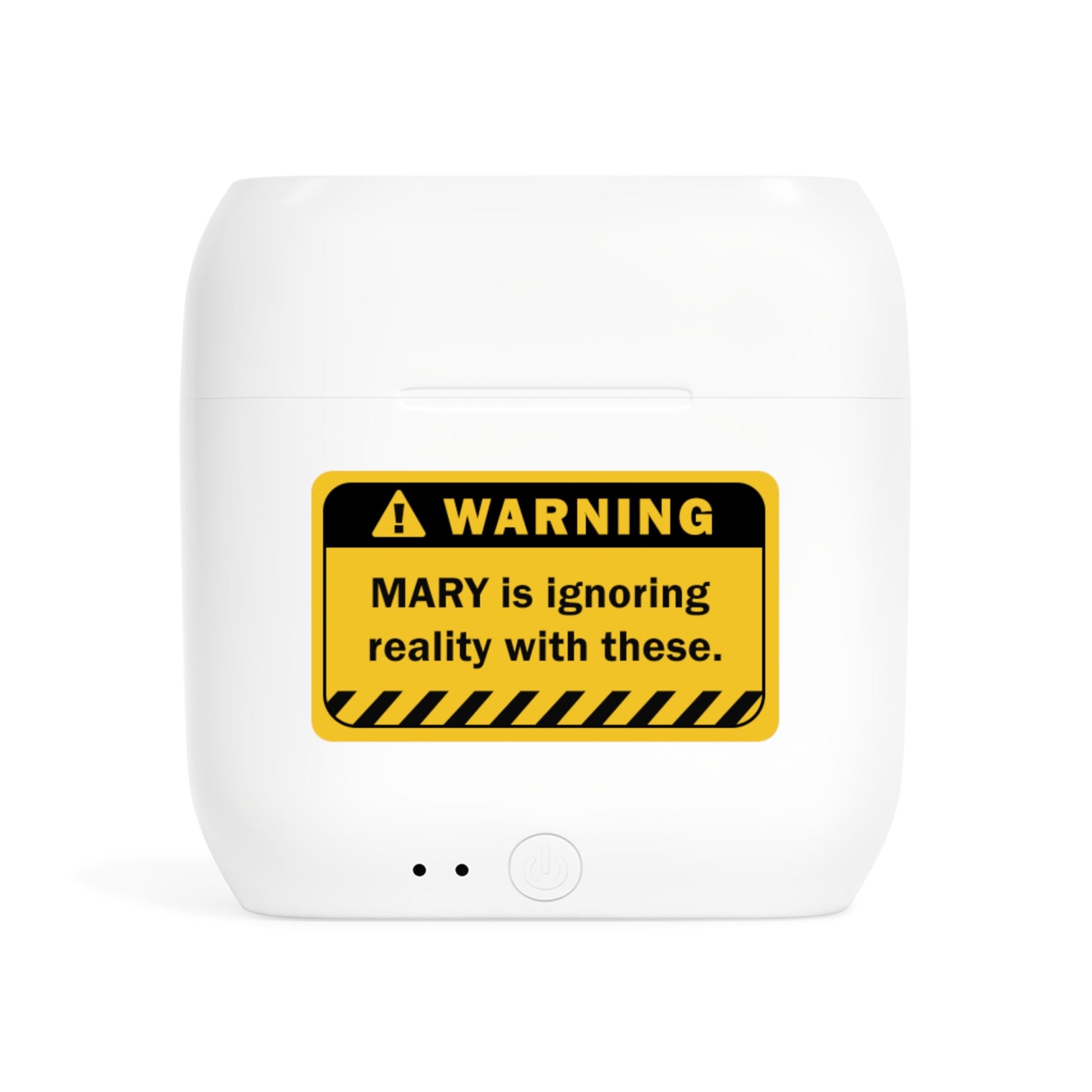 Earbuds | Funny Warning Sign Customizable Name - LucyKay store