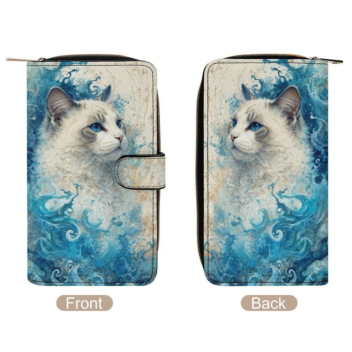 Cat Wallet - Elegant PU Leather Cat - Themed Wallet - LucyKay store
