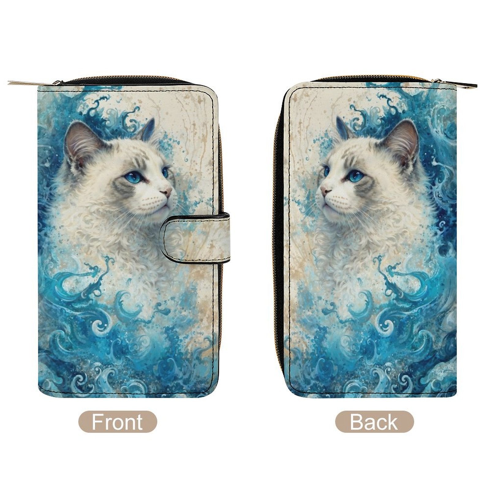 Cat Wallet - Elegant PU Leather Cat - Themed Wallet - LucyKay store