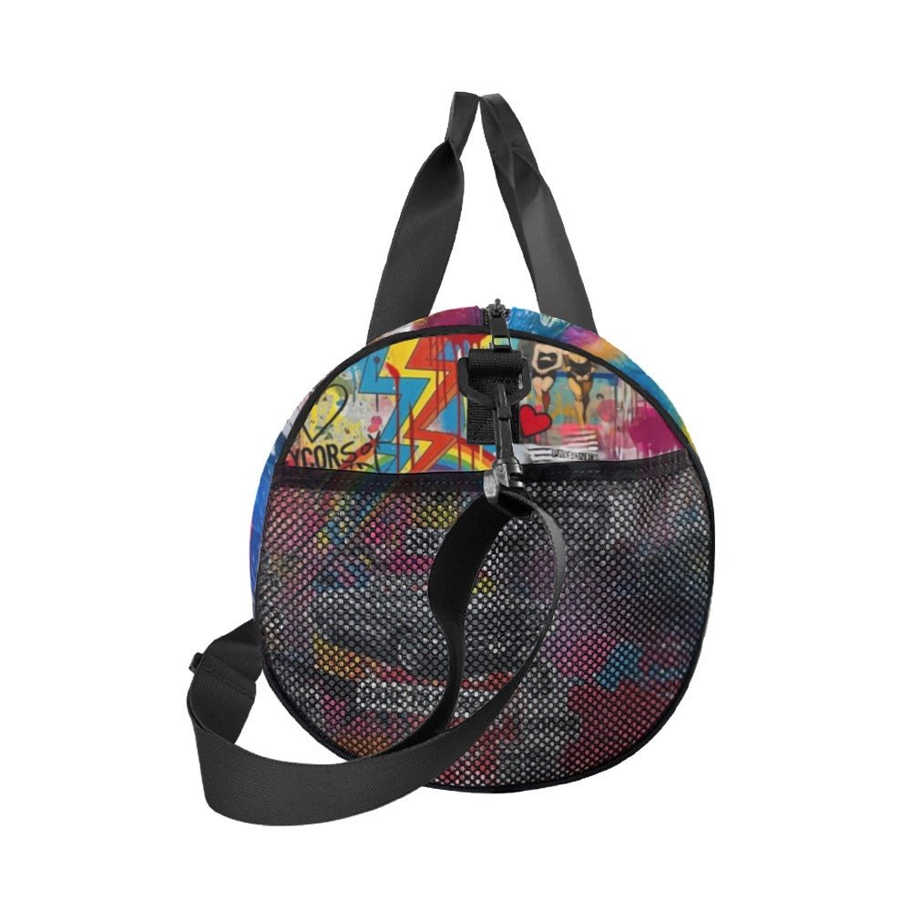 Wild Heart Pop Art Graffiti Travel Duffel Bag | Waterproof Weekender - LucyKay store