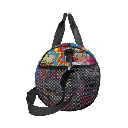 Wild Heart Pop Art Graffiti Travel Duffel Bag | Waterproof Weekender - LucyKay store