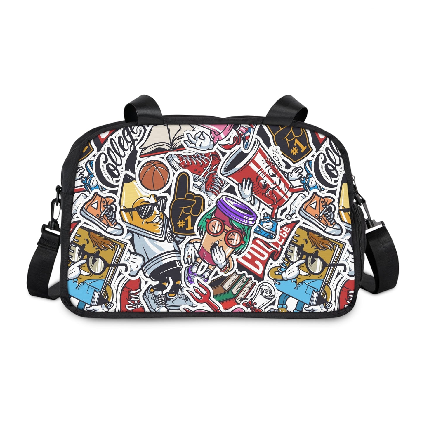 Fitness Handbag - Doodle Comicscape - LucyKay store