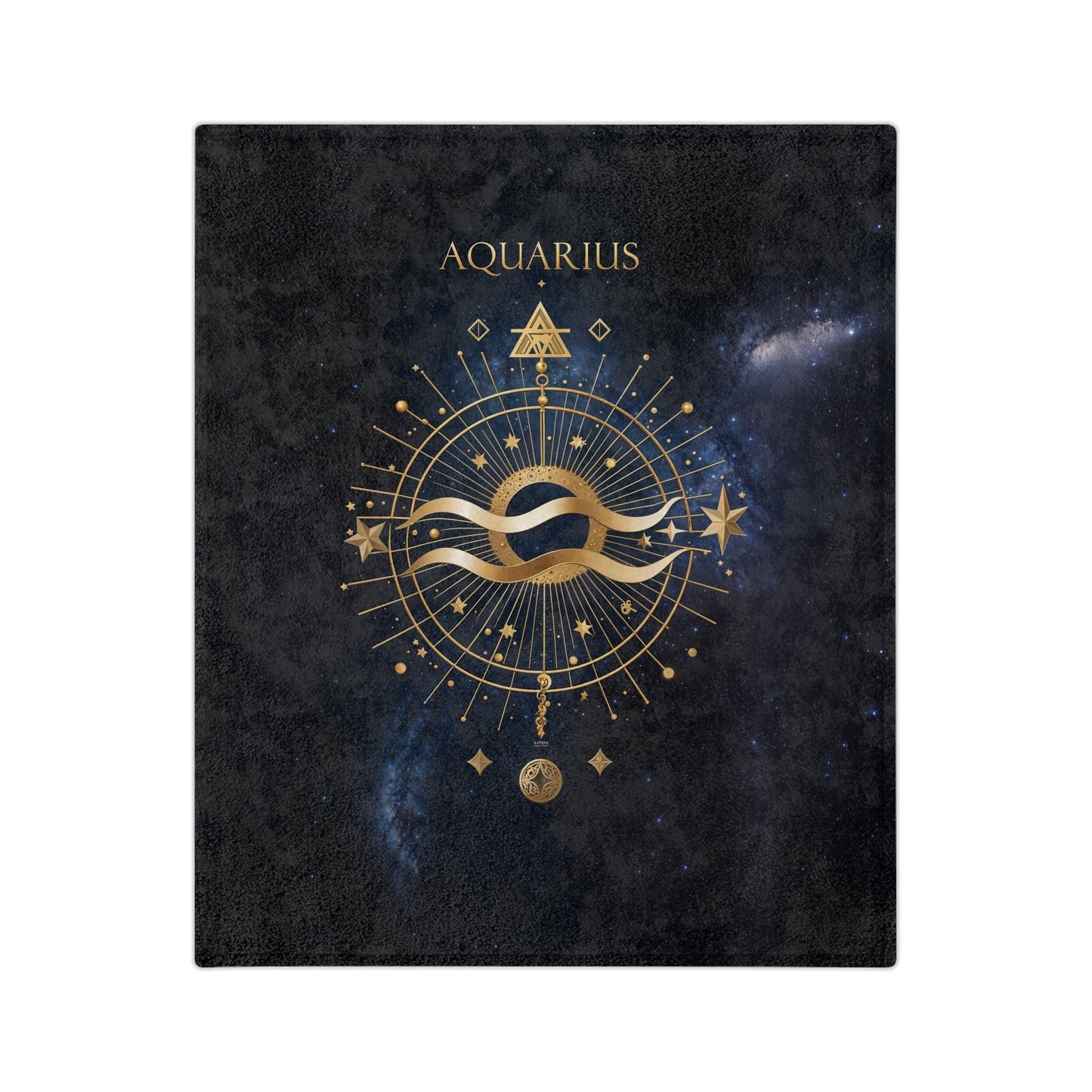Fleece Blanket - Aquarius Zodiac Celestial Design - LucyKay store
