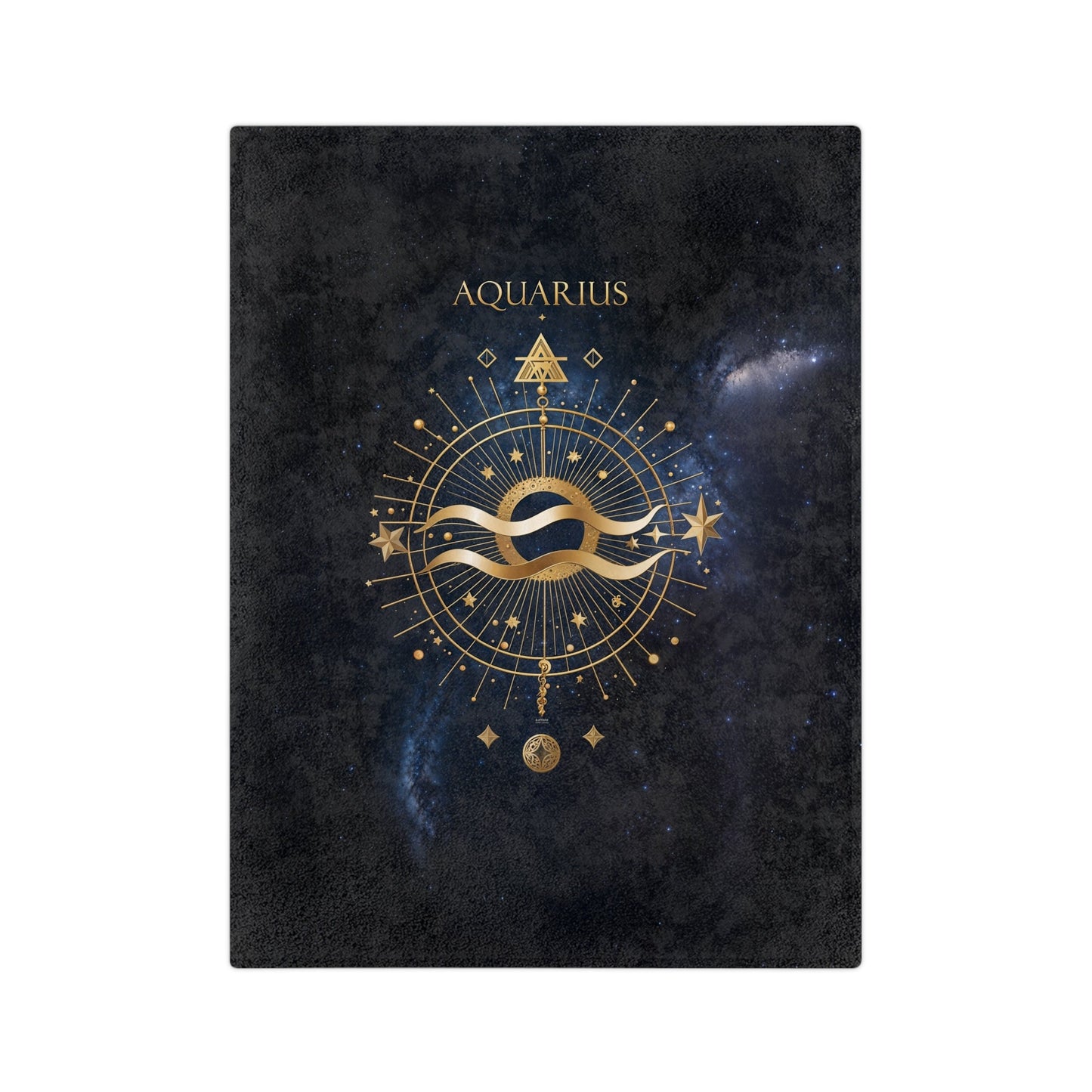 Fleece Blanket - Aquarius Zodiac Celestial Design - LucyKay store