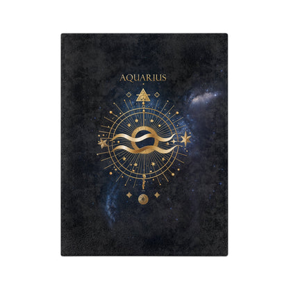 Fleece Blanket - Aquarius Zodiac Celestial Design - LucyKay store