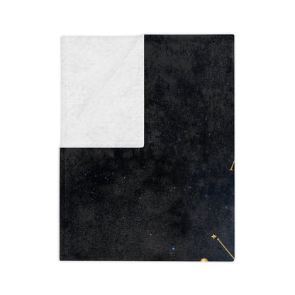 Fleece Blanket - Aquarius Zodiac Celestial Design - LucyKay store