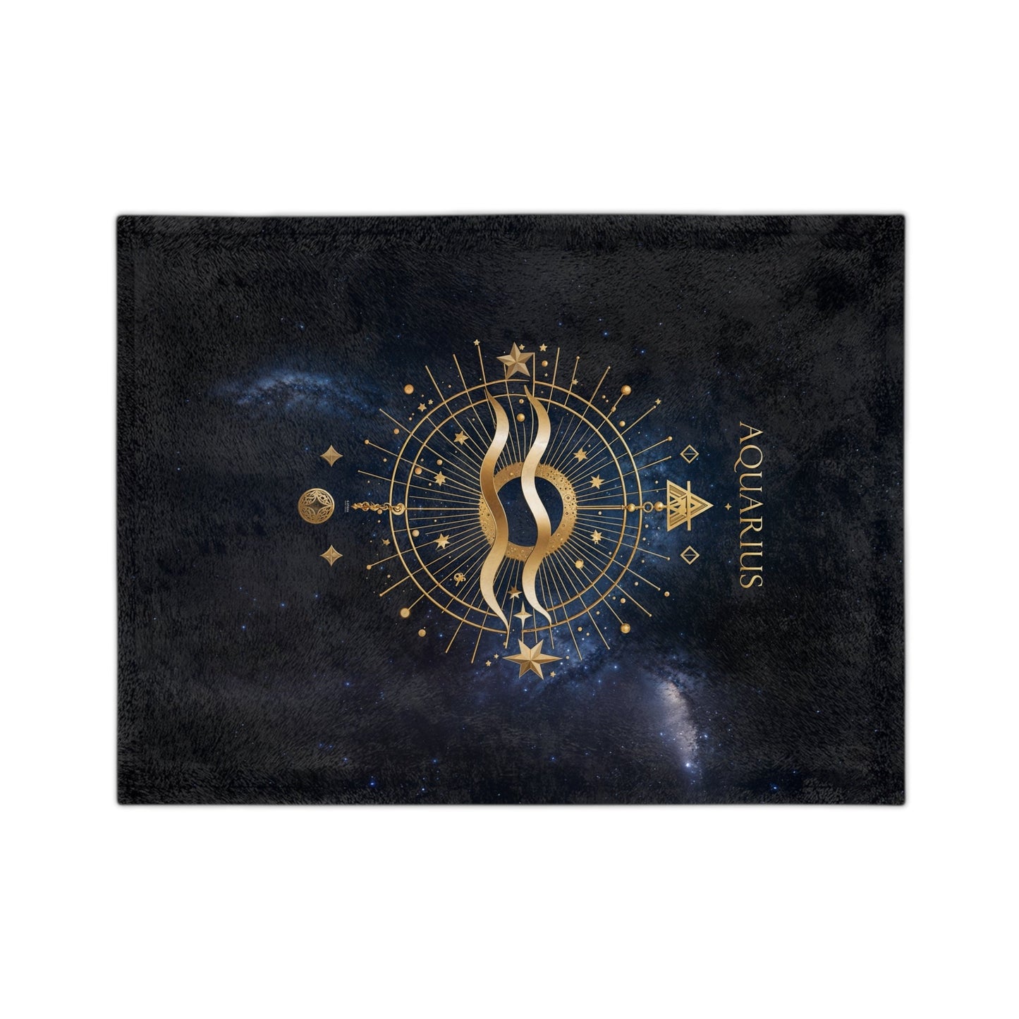 Fleece Blanket - Aquarius Zodiac Celestial Design - LucyKay store