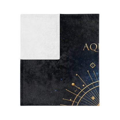 Fleece Blanket - Aquarius Zodiac Celestial Design - LucyKay store