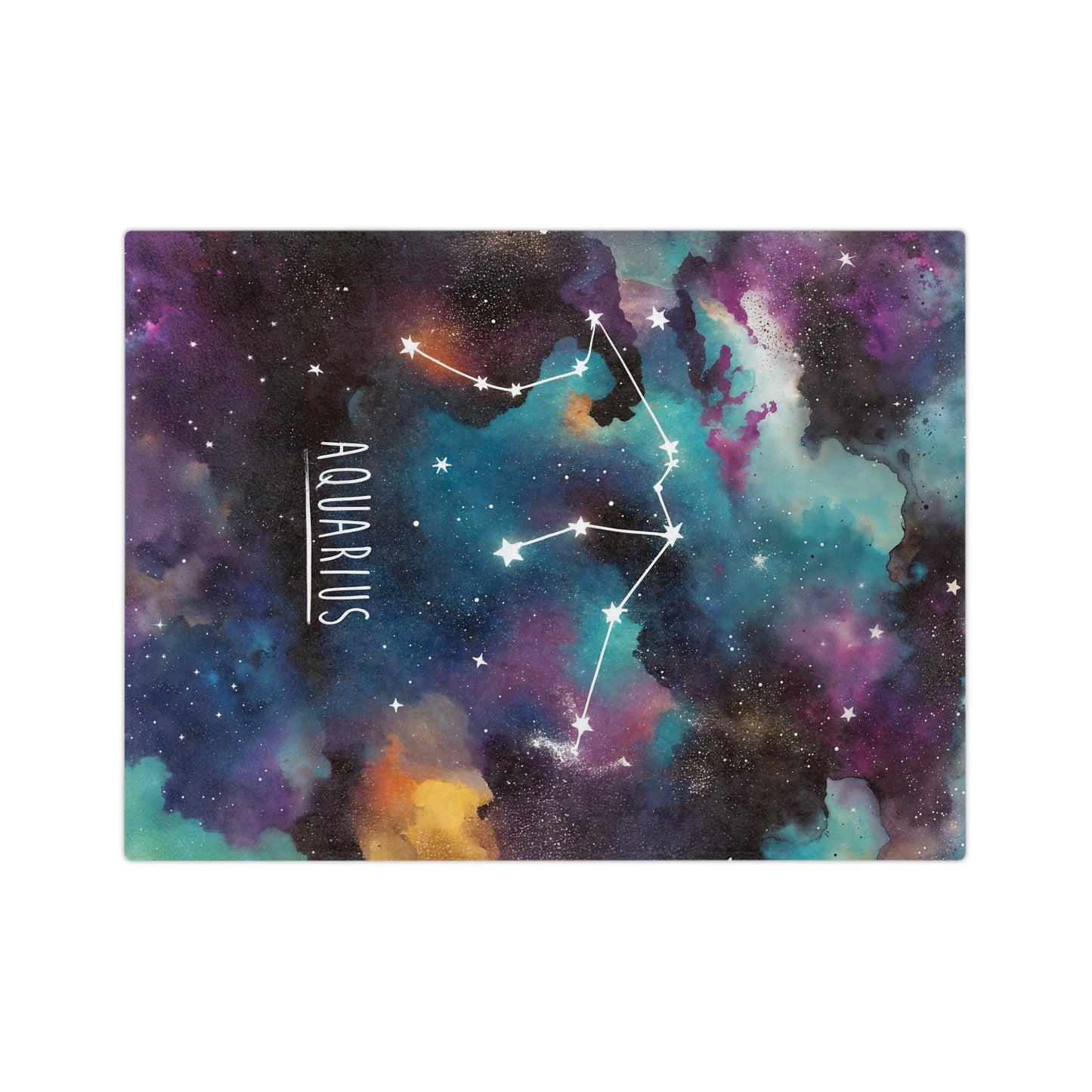 Fleece Blanket - Aquarius Zodiac Celestial Design - LucyKay store