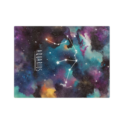 Fleece Blanket - Aquarius Zodiac Celestial Design - LucyKay store